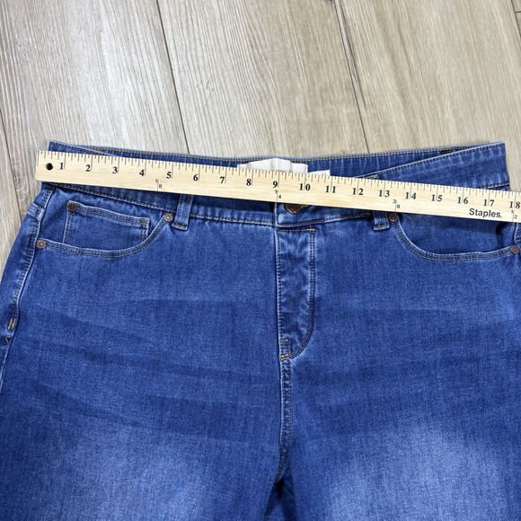 Soft Surroundings Women Pull On Bermuda Jean Shorts Size XL Denim - Picture 5 of 8